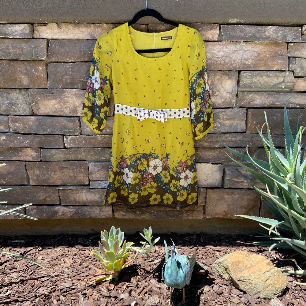 COCO AND CHASE RETRO FLORAL POLKA DOT TUNIC